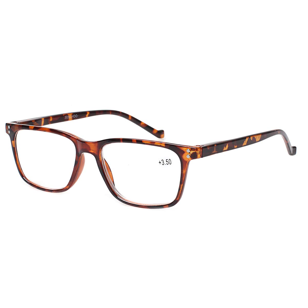 JOSCHOO 5 Pack Reading Glasses for Men & Women - Lightweight Spring Hinges, Comfortable Readers (1.75 Magnification, Tortoise Frame) - Perfect for Reading Books, Using Phones & Close-Up Work