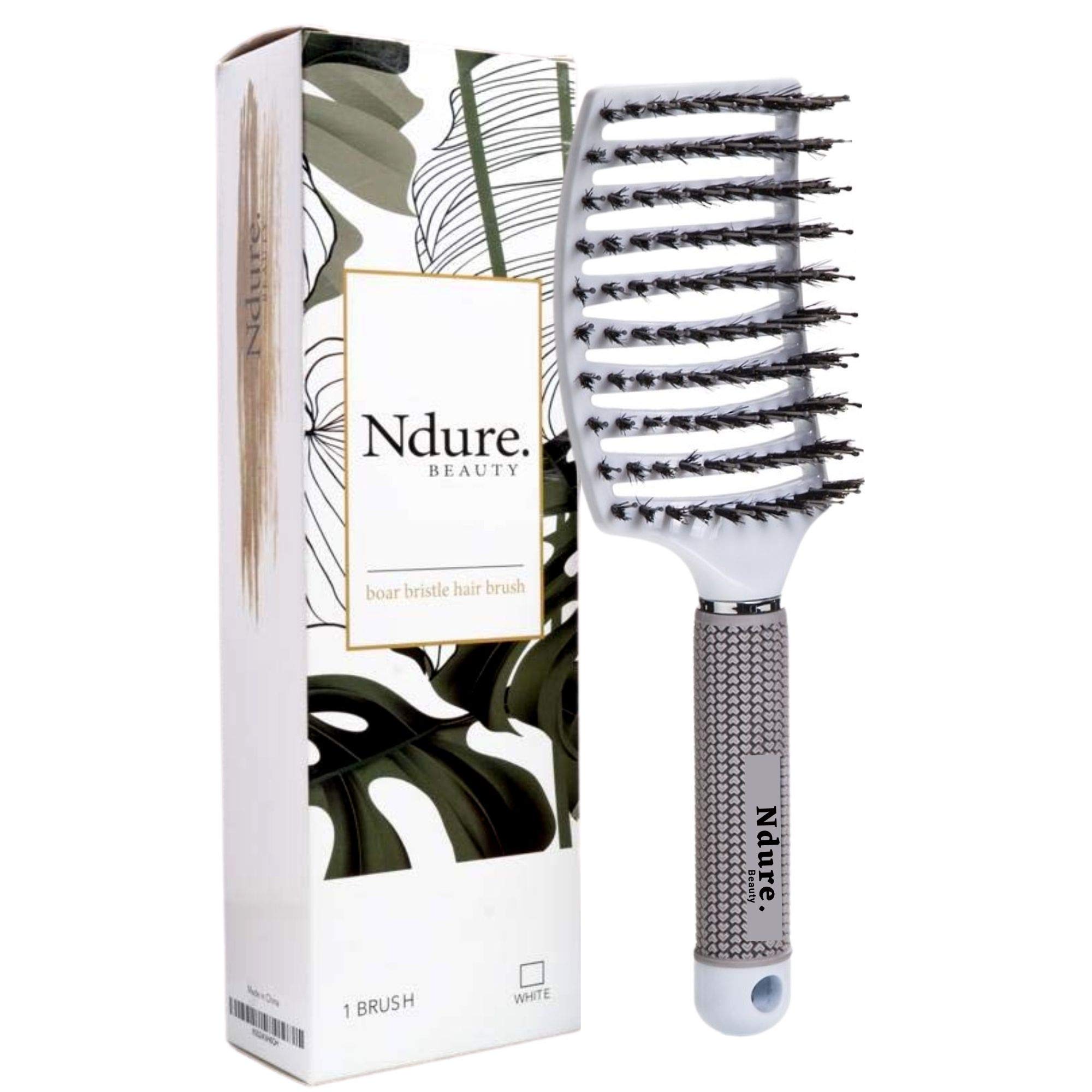 Premium Curved Vented Boar Bristle Hair Brush - Anti-Static Detangling Styler for Thick, Fine & Curly Hair | Wet/Dry Use | Fast Blow Drying | Long & Short Hair Care | Perfect for Salon Styling & Home Use