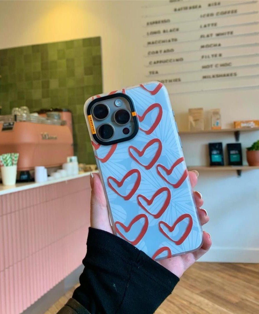 Love Case Grey White - Premium Phone Case for iPhone & Samsung - Durable Protection with Stylish Design - Perfect for Everyday Use, Travel & Outdoor Activities