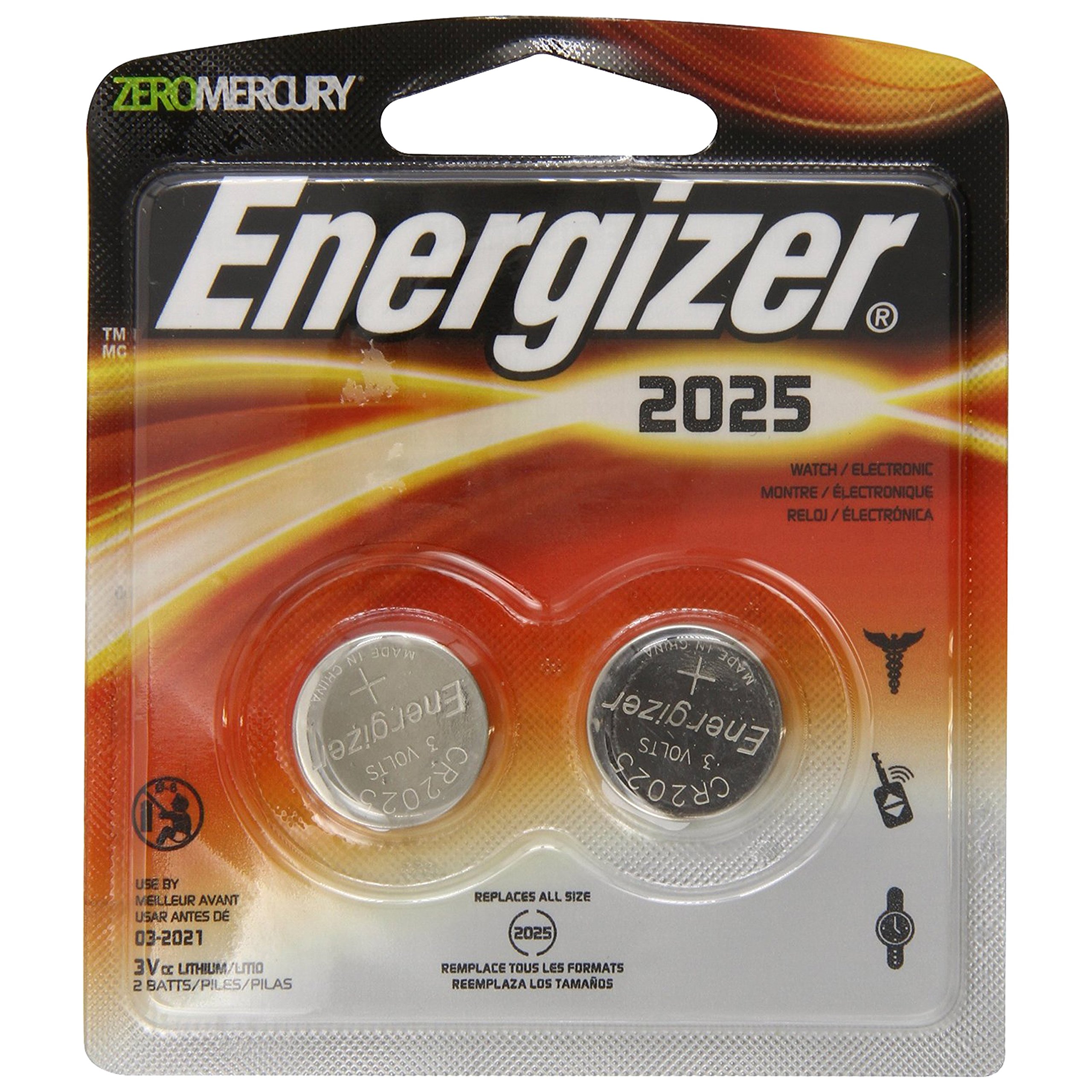 CR2025/DL2025/LF1 3V Lithium Batteries (2-Pack) - Long-Lasting Power for Watches, Calculators & Key Fobs