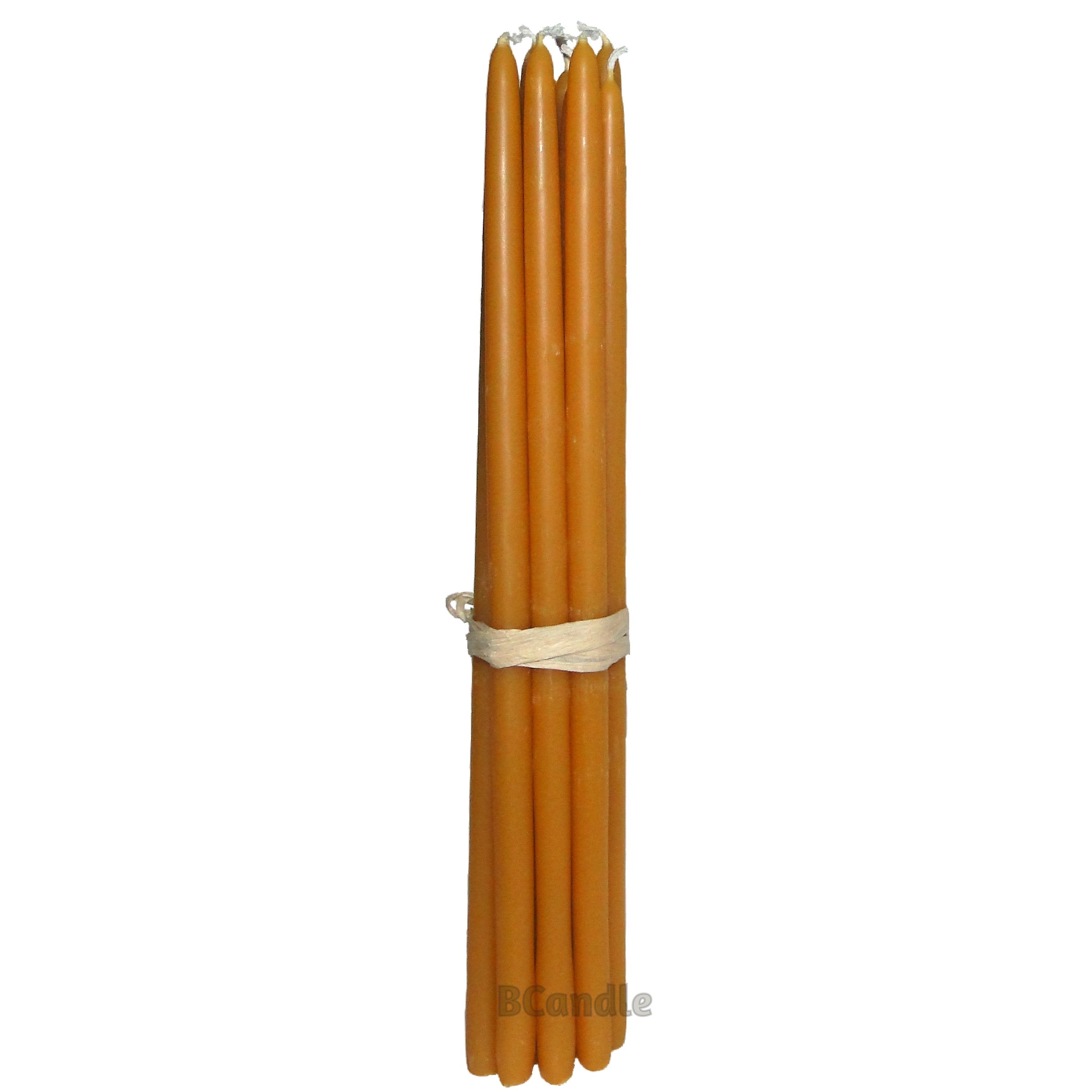 100% Pure Beeswax Taper Candles - 6 Pack of 9 Inch Handmade Organic Candles with 5 Hour Burn Time, 1/2 Inch Thick for Romantic Dinners, Meditation & Home Decor
