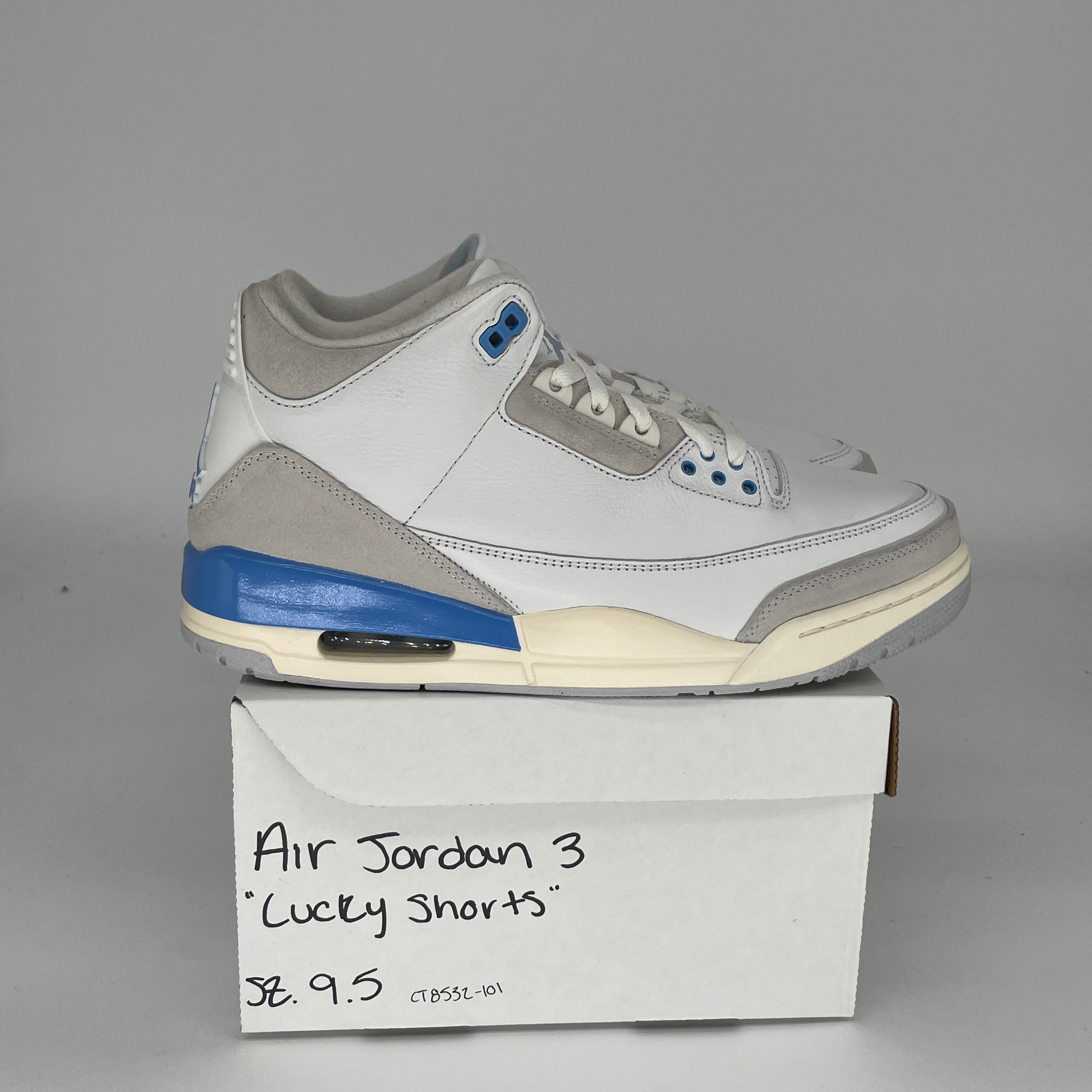 AIR JORDAN 3 LUCKY SHORTS Men's Basketball Shorts - Size 9.5 (CT8532-101) - Perfect for Basketball Games, Gym Workouts & Casual Streetwear