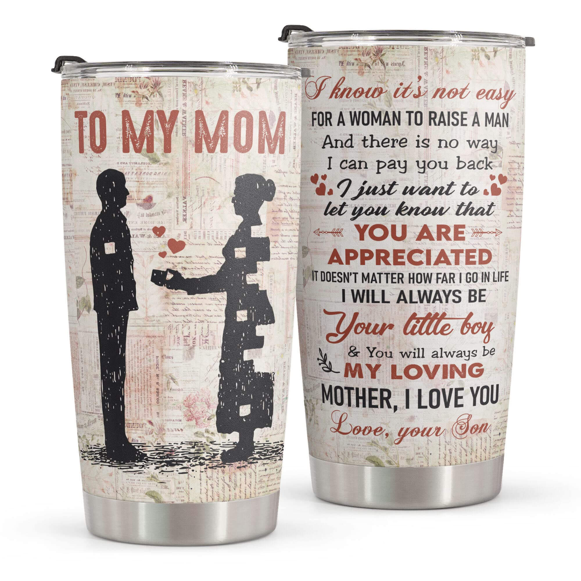 Macorner Mother's Day & Birthday Gifts for Mom, Women - Stainless Steel Tumbler 20oz, Perfect for Coffee, Tea, and On-the-Go Hydration