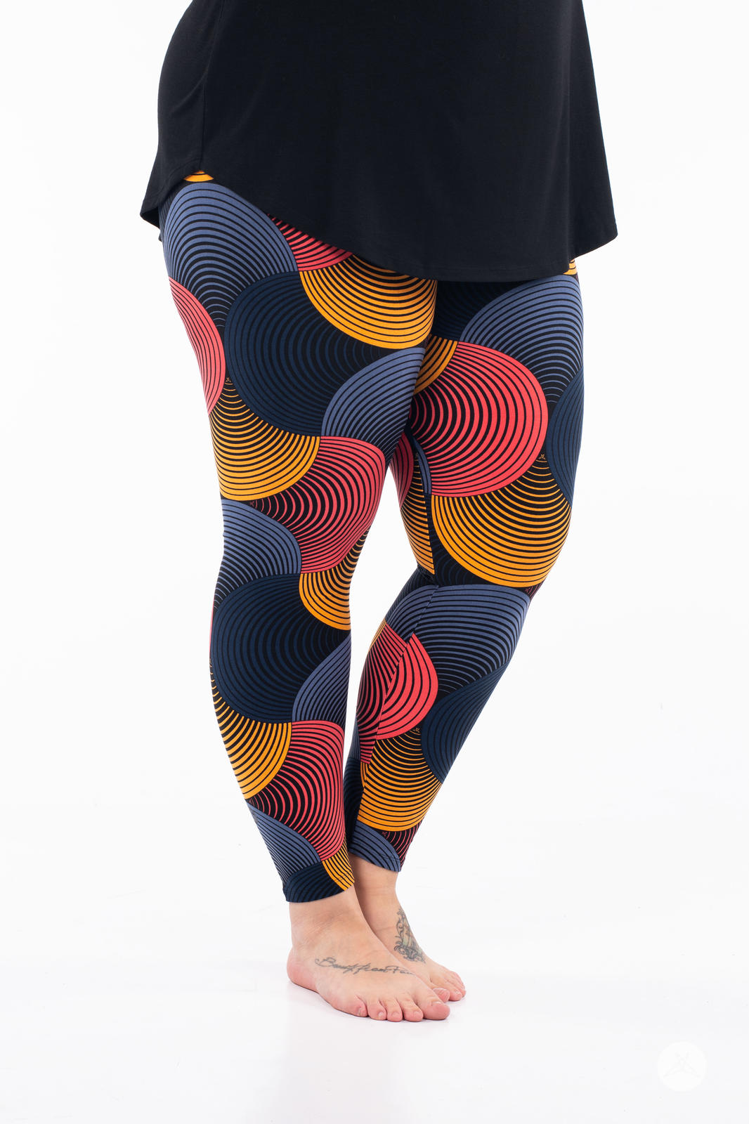 Sonic Swirl Patterned Leggings for Women - High Waisted Yoga Pants with Stretchy Comfort - Perfect for Workouts, Running, Yoga & Casual Wear