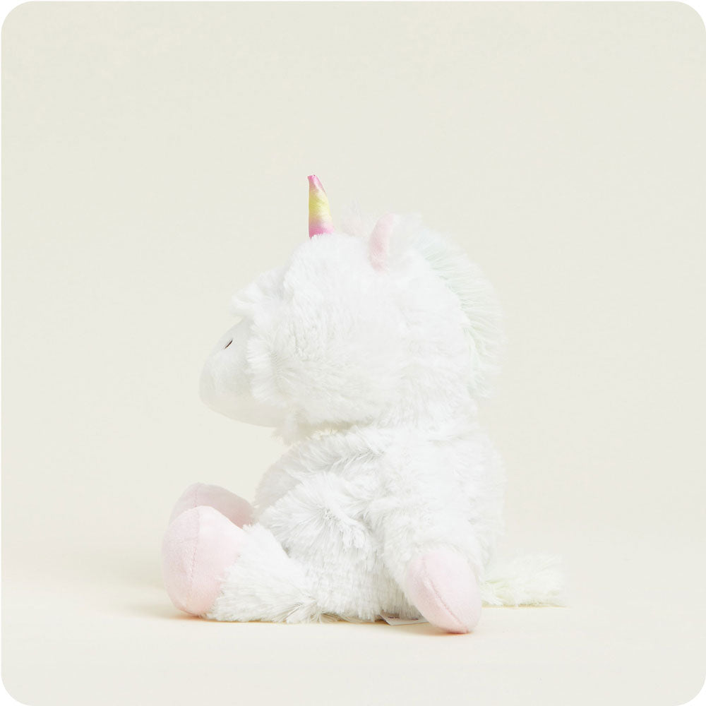 White Unicorn Warmies Junior Plush Stuffed Animal - Soft & Cozy Microwavable Heating Pad for Kids | Perfect for Bedtime, Relaxation & Stress Relief