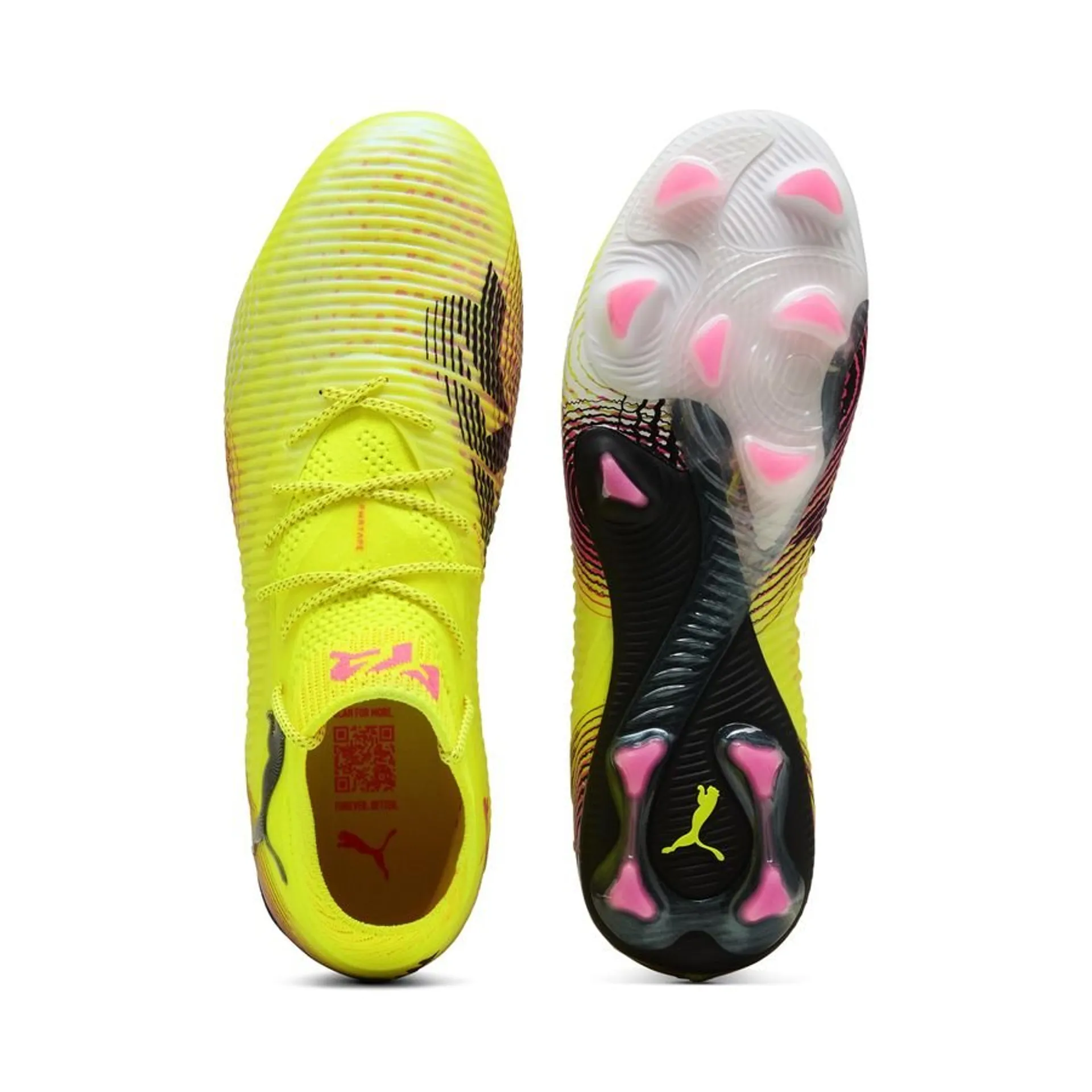 Puma Future 8 Ultimate FG Football Boots for Men - Yellow Alert/Black/Sun Struck - Lightweight Soccer Cleats with Grip Control - Perfect for Turf Matches & Training Sessions