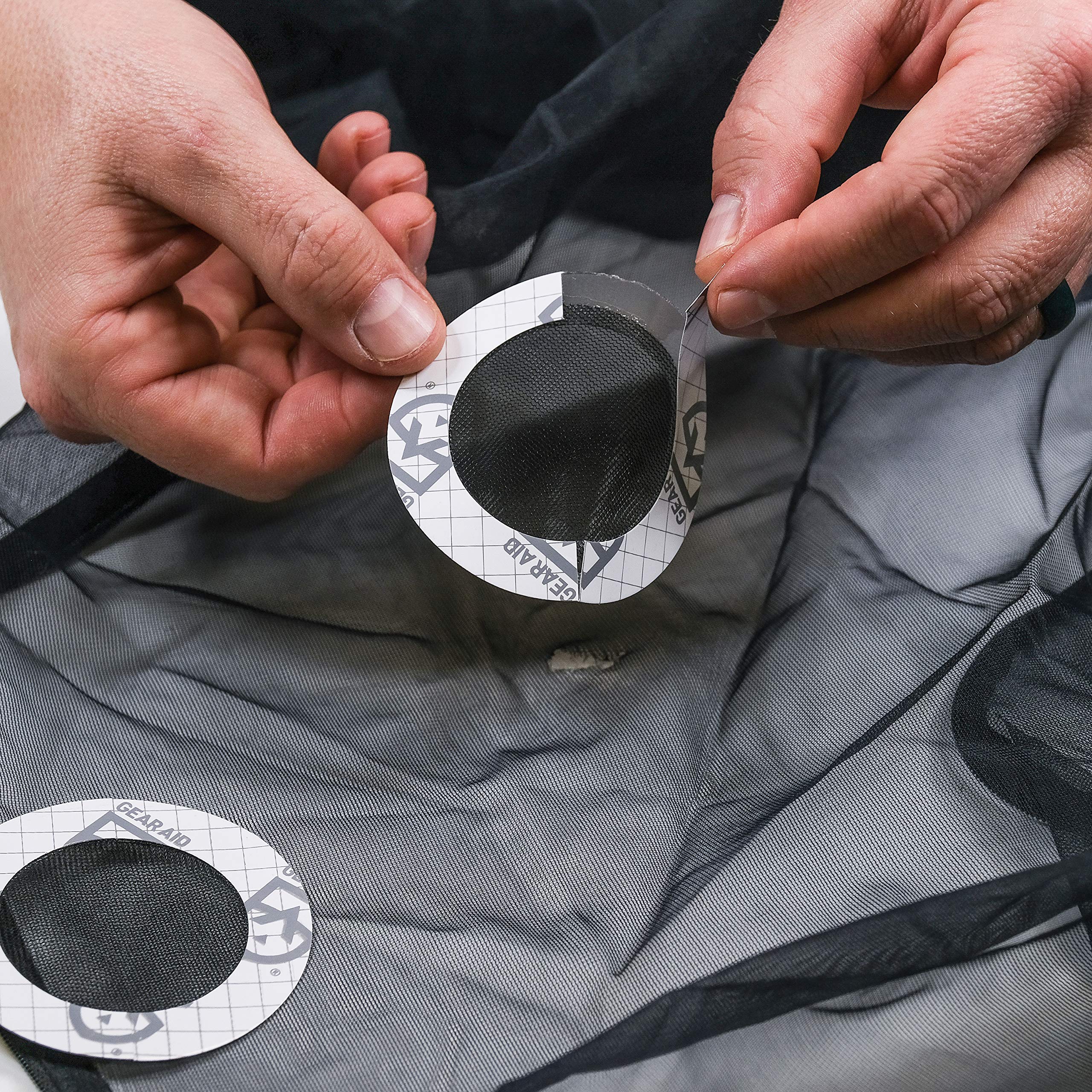 GEAR AID Tenacious Tape Mesh Patches for Tent and Bug Screen Repair - 3” Rounds | Durable Outdoor Gear Repair Kit for Camping, Hiking & Backpacking