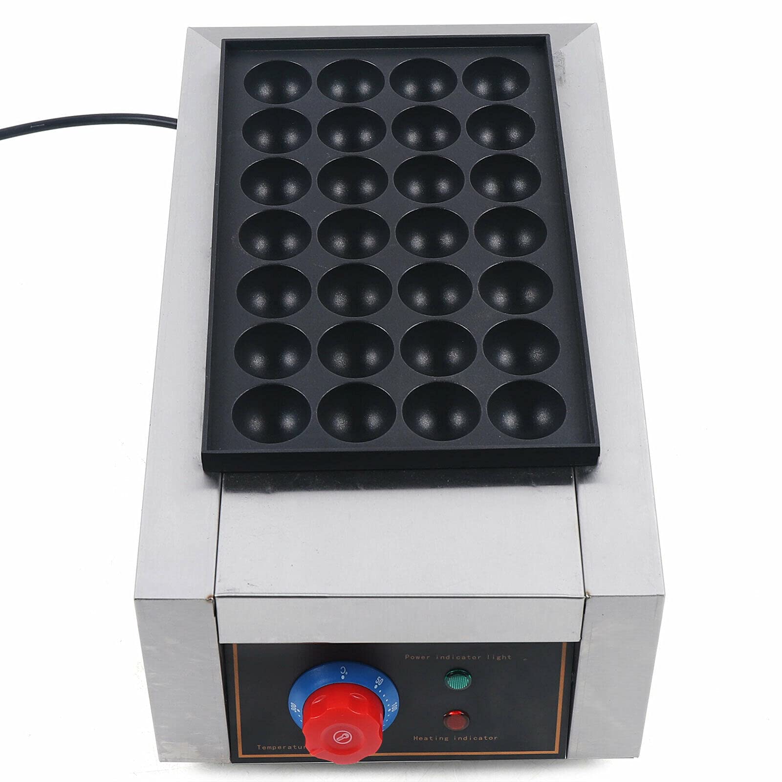 Commercial Electric Takoyaki Grill Pan - 28 Holes Octopus Ball Maker Machine for Home & Restaurant Use | Perfect for Japanese Snacks, Street Food, and Party Catering
