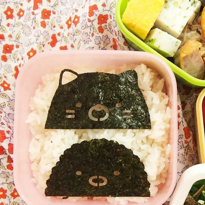Kozen Nori Art Pre-Cut Seaweed Sheets - Sumikko Gurashi Character Shapes (13 Pieces) - Perfect for Bento Box Decor, School Lunches & Japanese Food Presentation