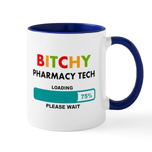 White/Navy Inside - PHARMACY TECH 2 Mugs