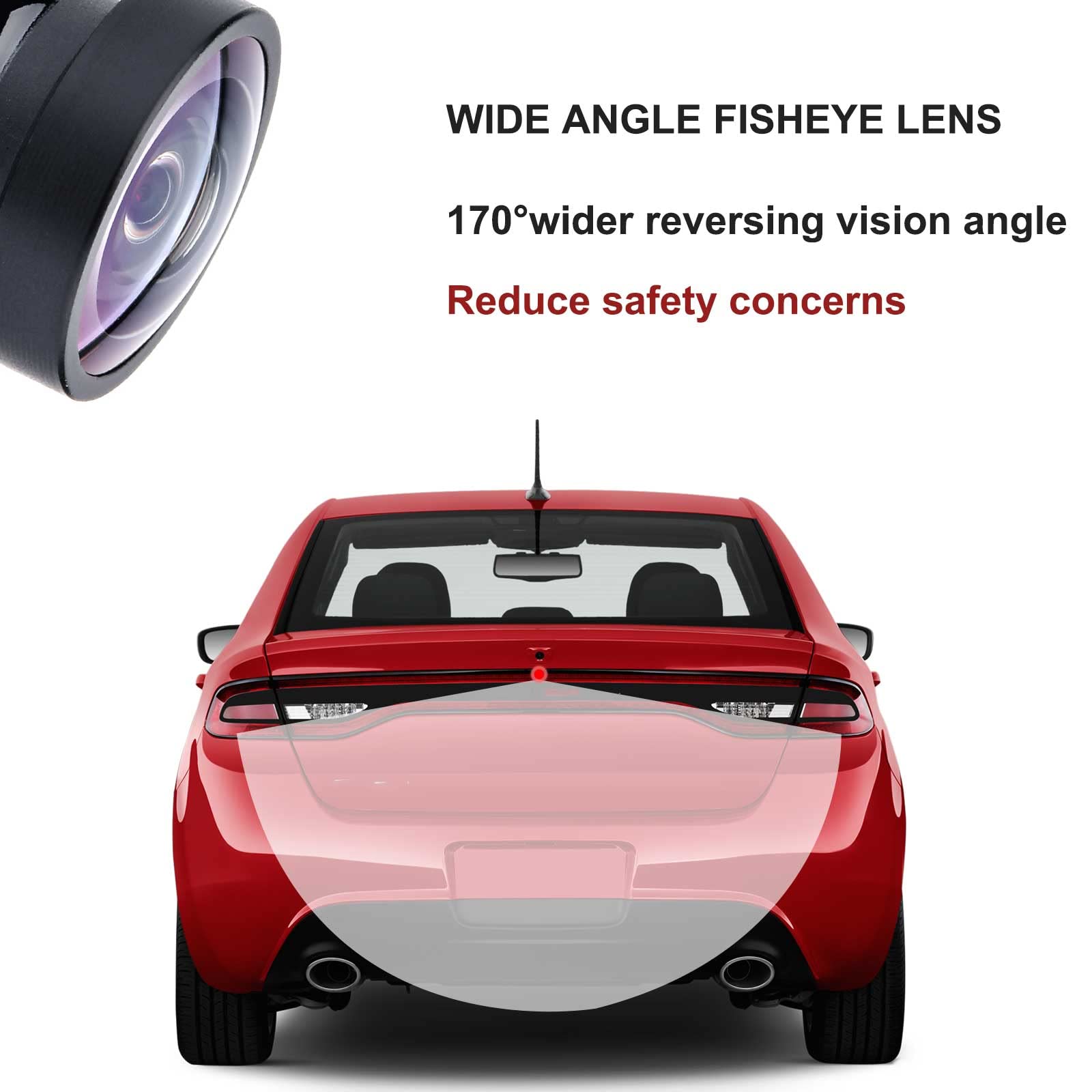 Dodge Dart Backup Camera 2013-2016 | HD Rear View Parking Assist Camera | Replacement for OEM# 56038990AA & 1WY78GW7AA | Perfect for Night Driving & Tight Parking Spaces