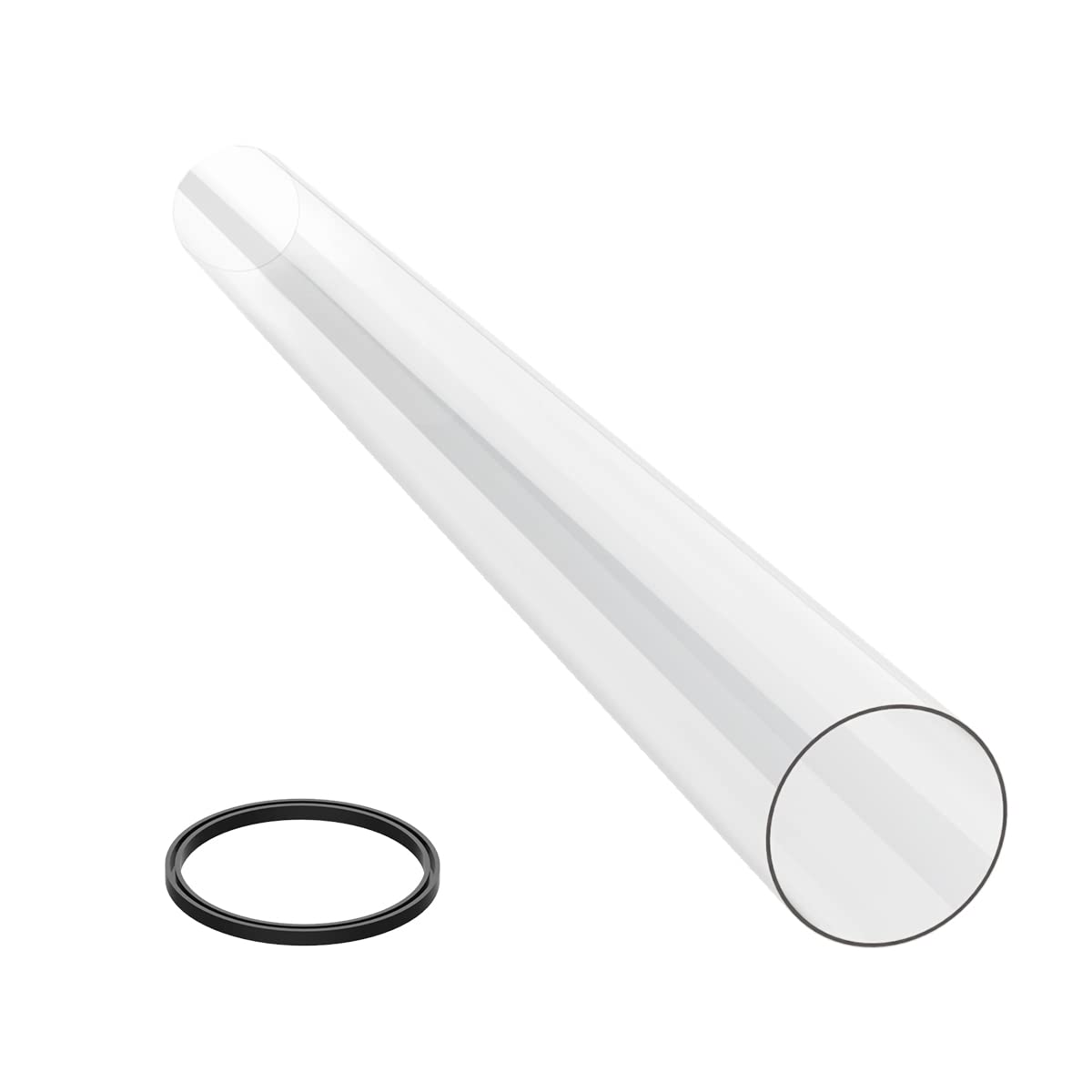 Outdoor Heater Replacement Glass Tube with Silicon & Neoprene Rings - Compatible with Patio Heaters - Durable Quartz Glass for Backyard, Deck, and Restaurant Heating