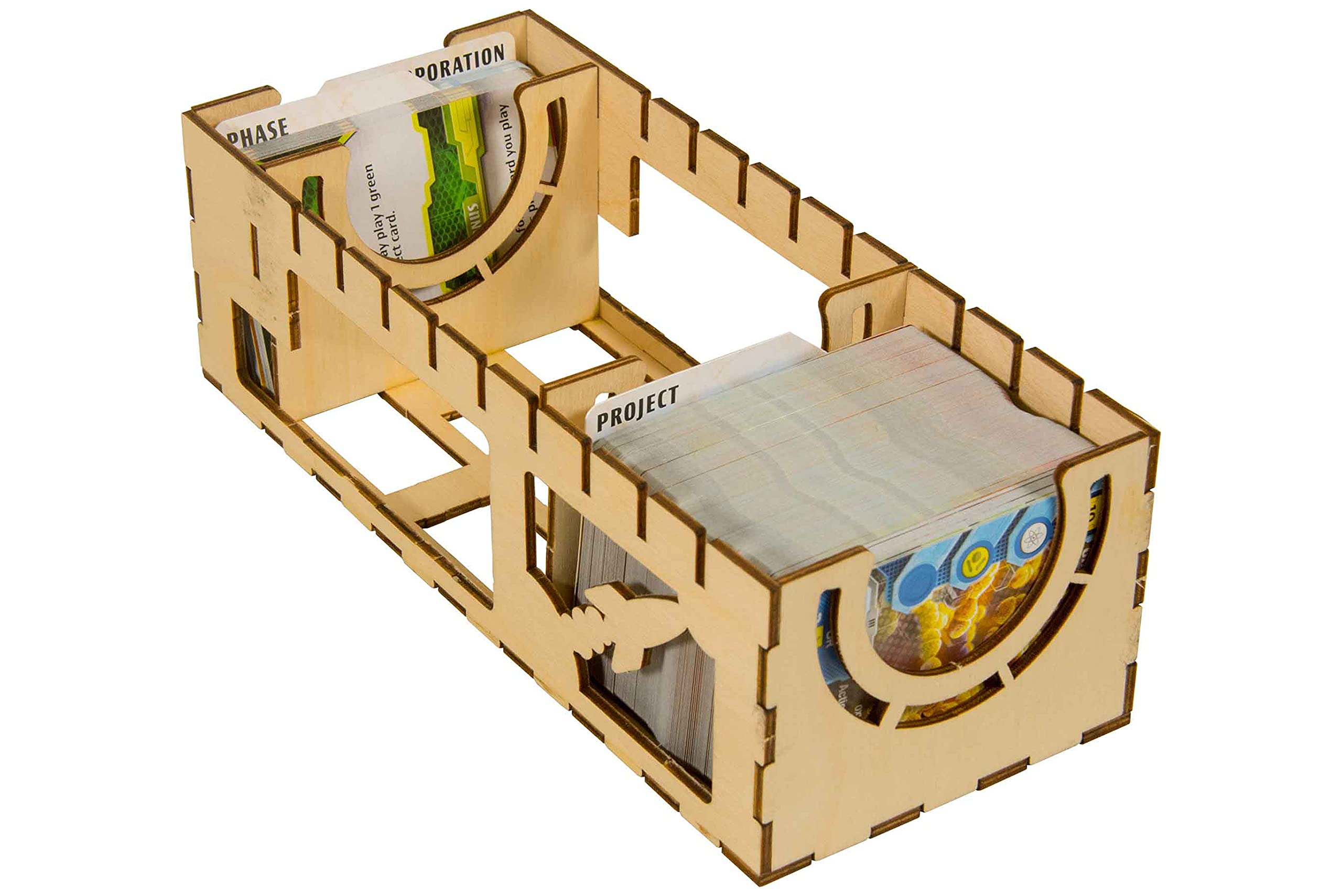 The Broken Token Wooden Game Organizer for Terraforming Mars: Ares Expedition - Multi-Tray Storage Box for Enhanced Gameplay and Organized Board Game Nights