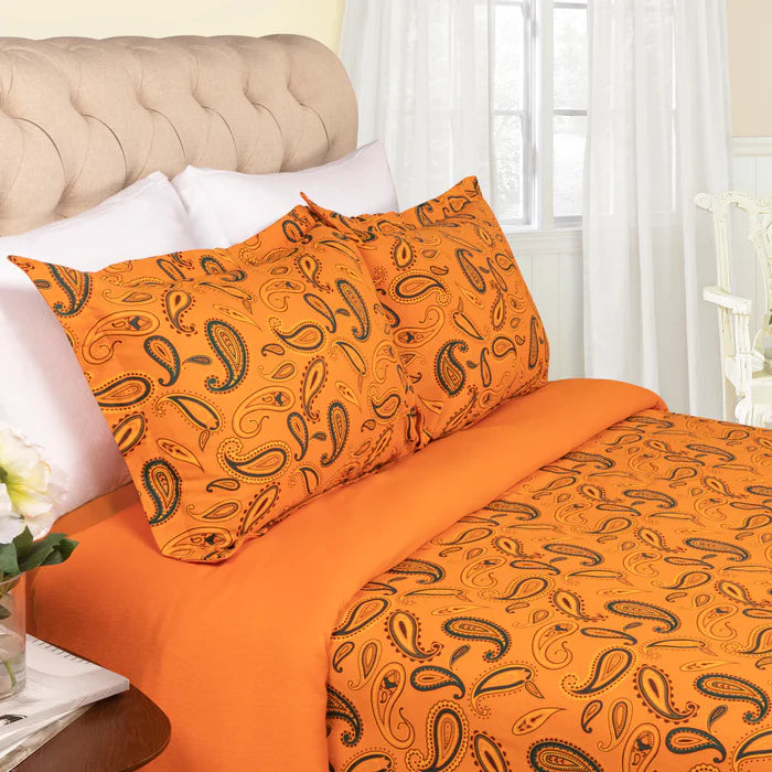 Reversible Flannel Trellis Duvet Cover Set with Pillow Shams - Soft Cozy Bedding for Winter - Perfect for Cold Weather & Holiday Home Decor