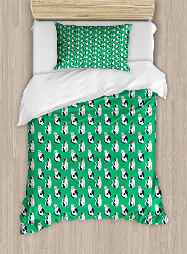 Green Indigo and White
