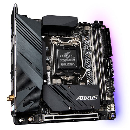 Gigabyte B560I Aorus Pro AX Mini-ITX Motherboard - Intel LGA 1200 Socket, Supports 10th & 11th Gen CPUs, WiFi 6, PCIe 4.0 - Perfect for Compact Gaming PC Builds & Home Theater Systems