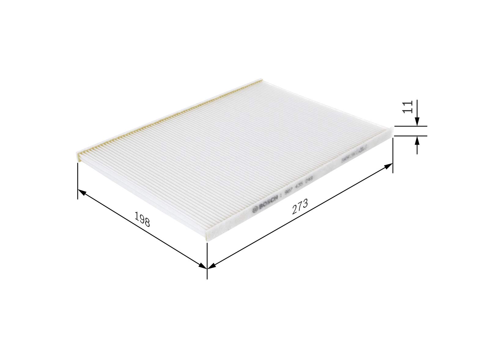 Bosch M5049 Standard Cabin Air Filter - Replacement for Car & Truck HVAC Systems - Improves Air Quality & Reduces Allergens (Perfect for Allergy Sufferers & Pet Owners)