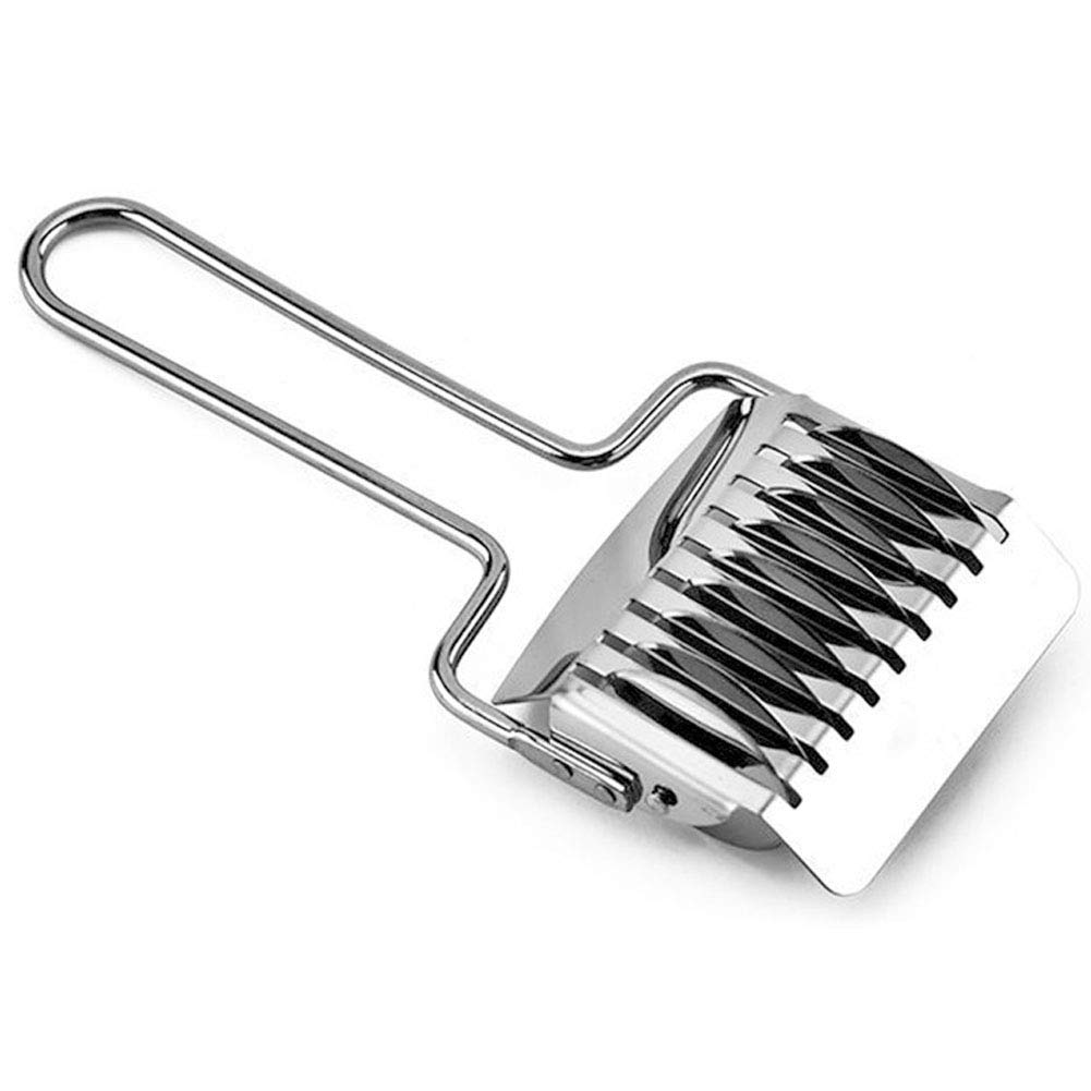 Stainless Steel Pasta Maker - Spaghetti Noodle Cutter with Lattice Roller & Docker Dough Tool | Professional Kitchen Helper for Homemade Pasta, Pizza Dough & Baking | Perfect for Italian Cooking, Baking Enthusiasts & Home Chefs