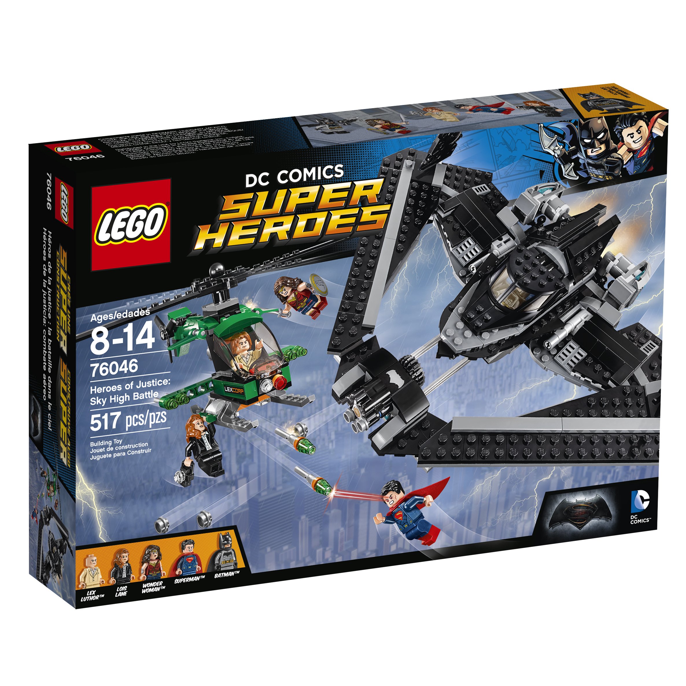 LEGO Super Heroes Heroes of Justice: Sky High Battle Building Kit (517 Pieces) - Creative Play Set for Kids, Superhero Action Figure Collection & Gift for Boys & Girls Ages 6-12