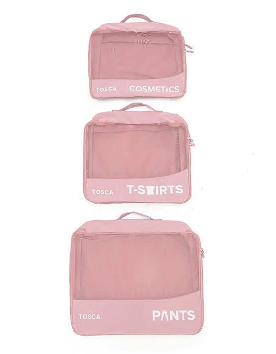 Tosca TCA801 C 6-Piece Packing Set in Pink - Perfect for Travel, Storage & Organization