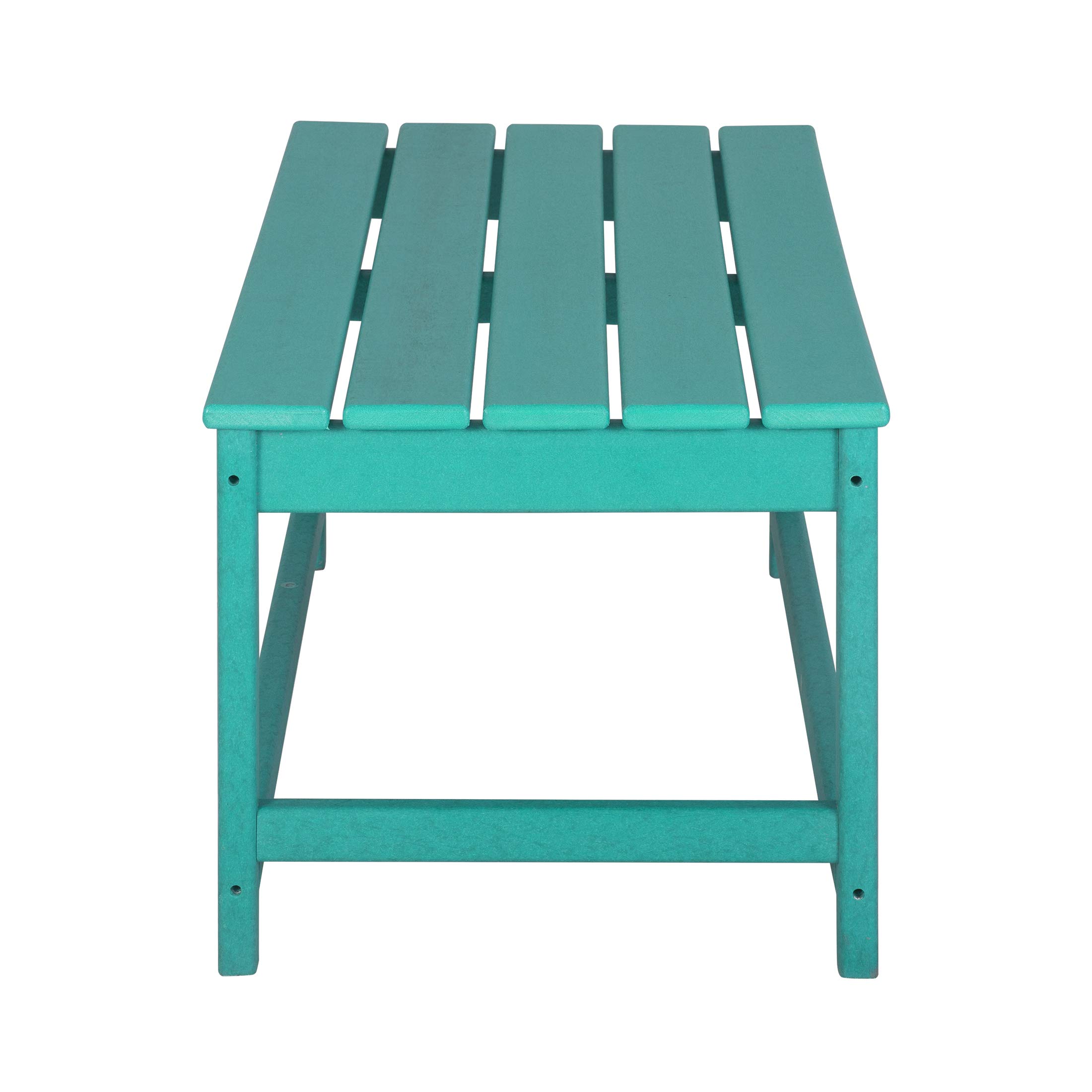 Premium HDPE Adirondack Chair & Table Set - 4-Piece Outdoor Furniture for Patio, Balcony, Garden - UV & Weather Resistant Poly Furniture in Turquoise - Perfect for Relaxing, Entertaining & Outdoor Dining