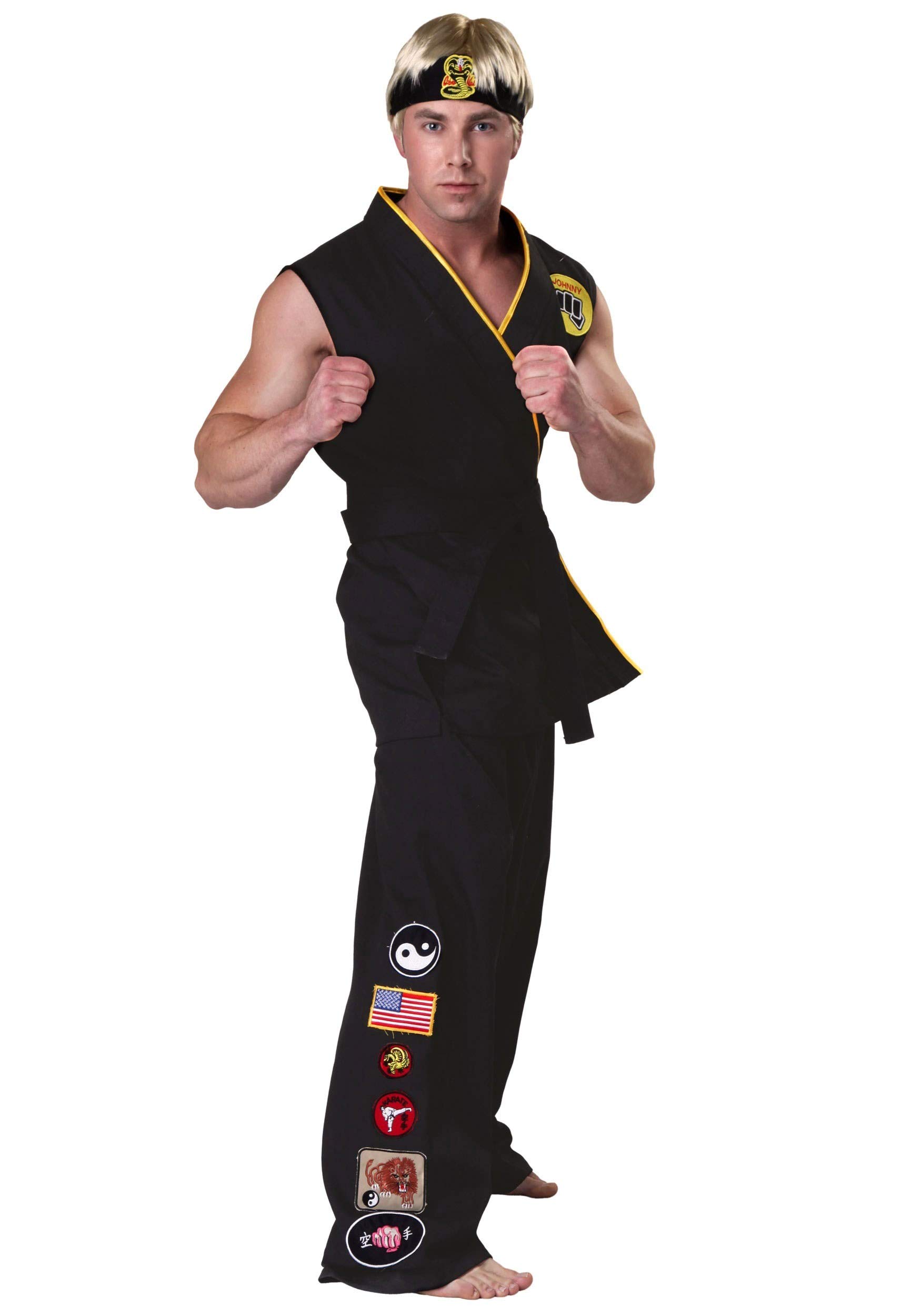 Authentic Cobra Kai Costume for Karate Kid - Plus Size Halloween Cosplay & Martial Arts Training Outfit