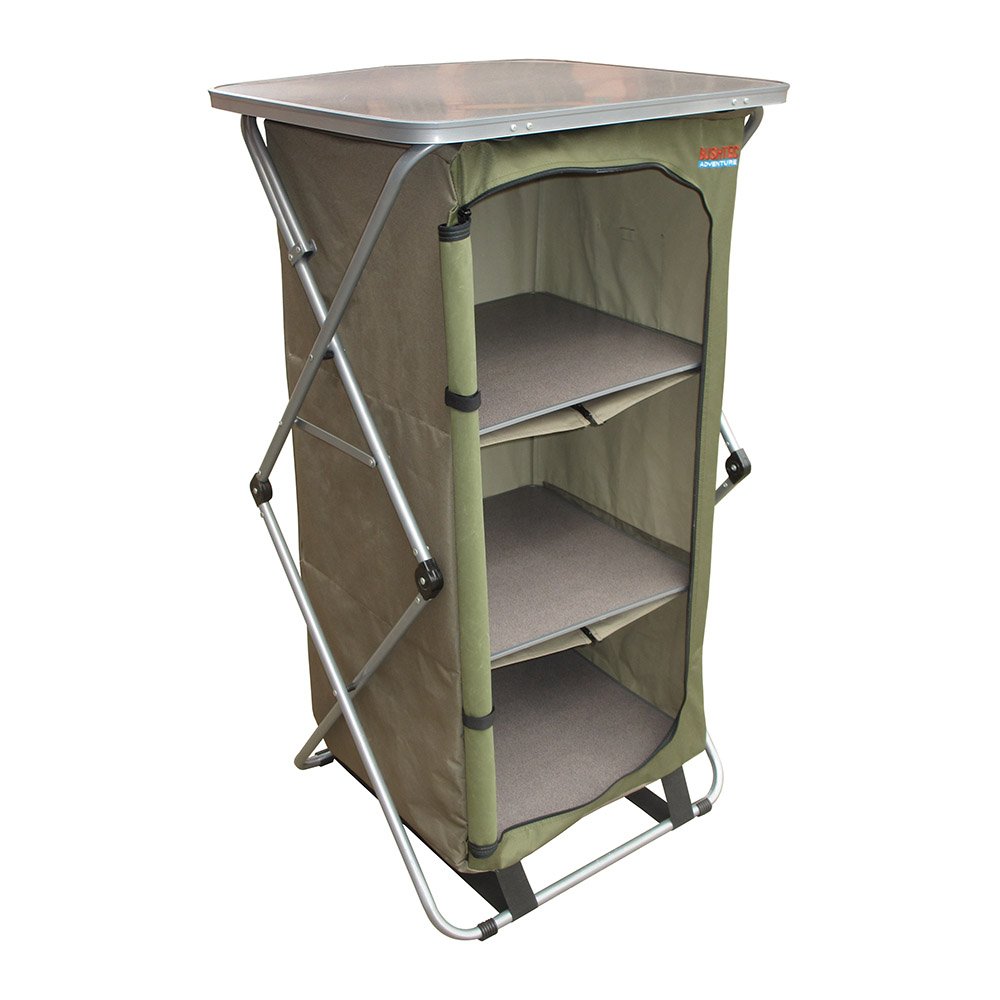 Sierra Canvas Camp Cupboard - Portable Camping Table & Outfitter Cupboard for Outdoor Adventures, Hiking, and Picnics