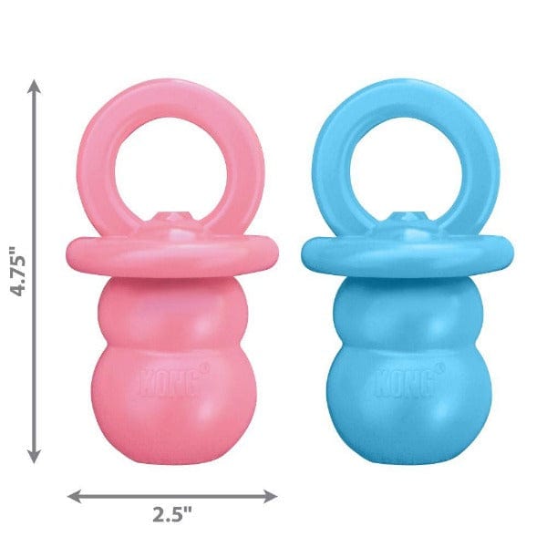 KONG Puppy Chew Toy for Teething Dogs - Durable Rubber Binkie for Small & Medium Breed Puppies - Perfect for Soothing Gums & Playtime Training