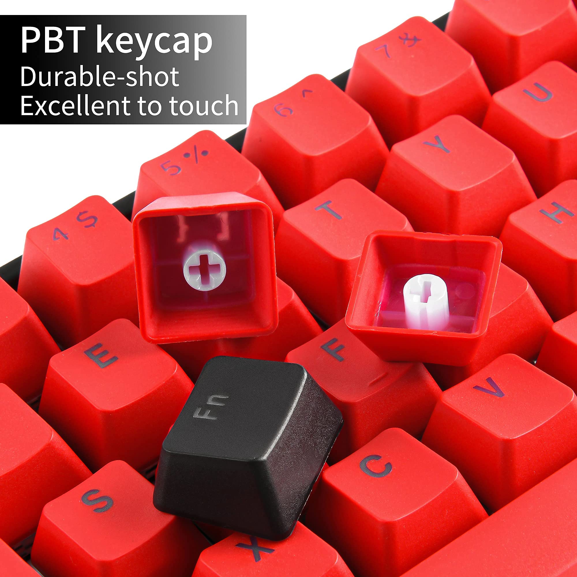 SK61 60% RGB Mechanical Keyboard - Hot Swappable Red Switches for Gaming & Typing