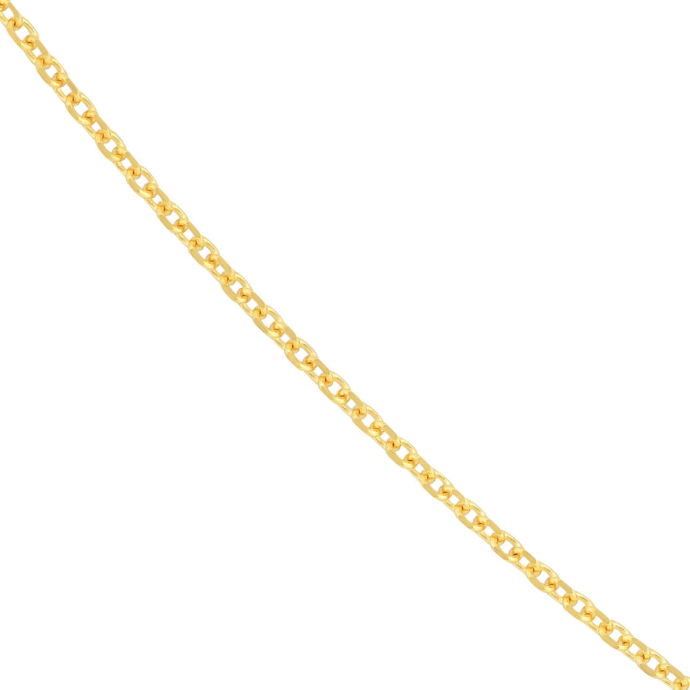 14K Yellow Gold Diamond Cut 1.5mm Cable Chain Necklace for Women - Dainty & Elegant Jewelry Gift for Birthday, Anniversary & Special Occasions