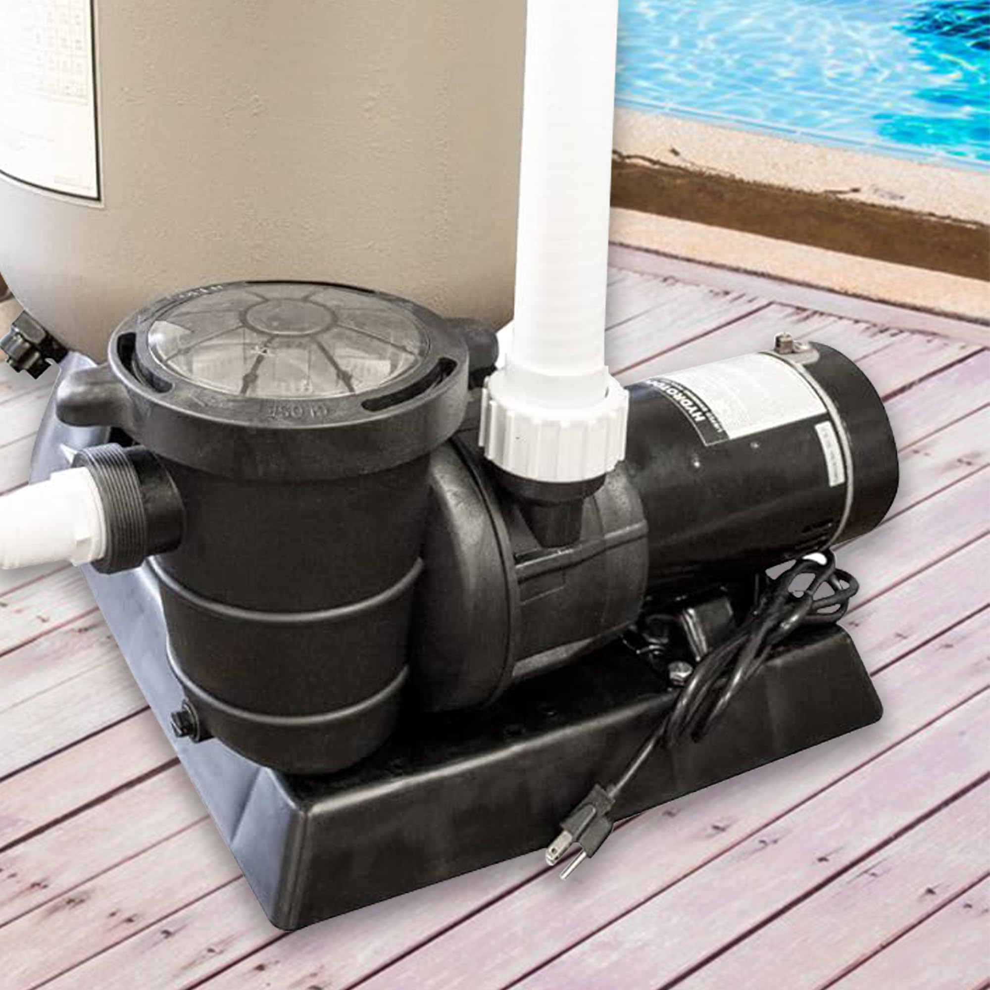SWIMLINE HYDROTOOLS 1.5 HP Above Ground Pool Pump with Hydro-Flo Technology | 5940 GPH High Flow Vertical Motor Pump | Perfect for Inground & Above Ground Swimming Pools, Spas, and Water Features