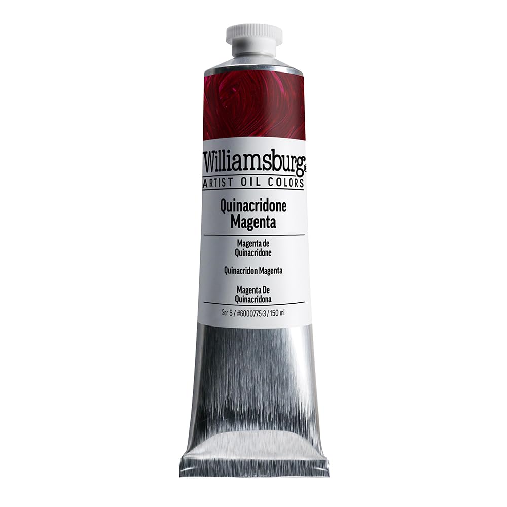 GOLDEN Williamsburg Artist Oil Colors - Quinacridone Magenta (150ml Tube) | Professional Transparent Oil Paint for Canvas Painting, Portrait Art & Fine Art Techniques