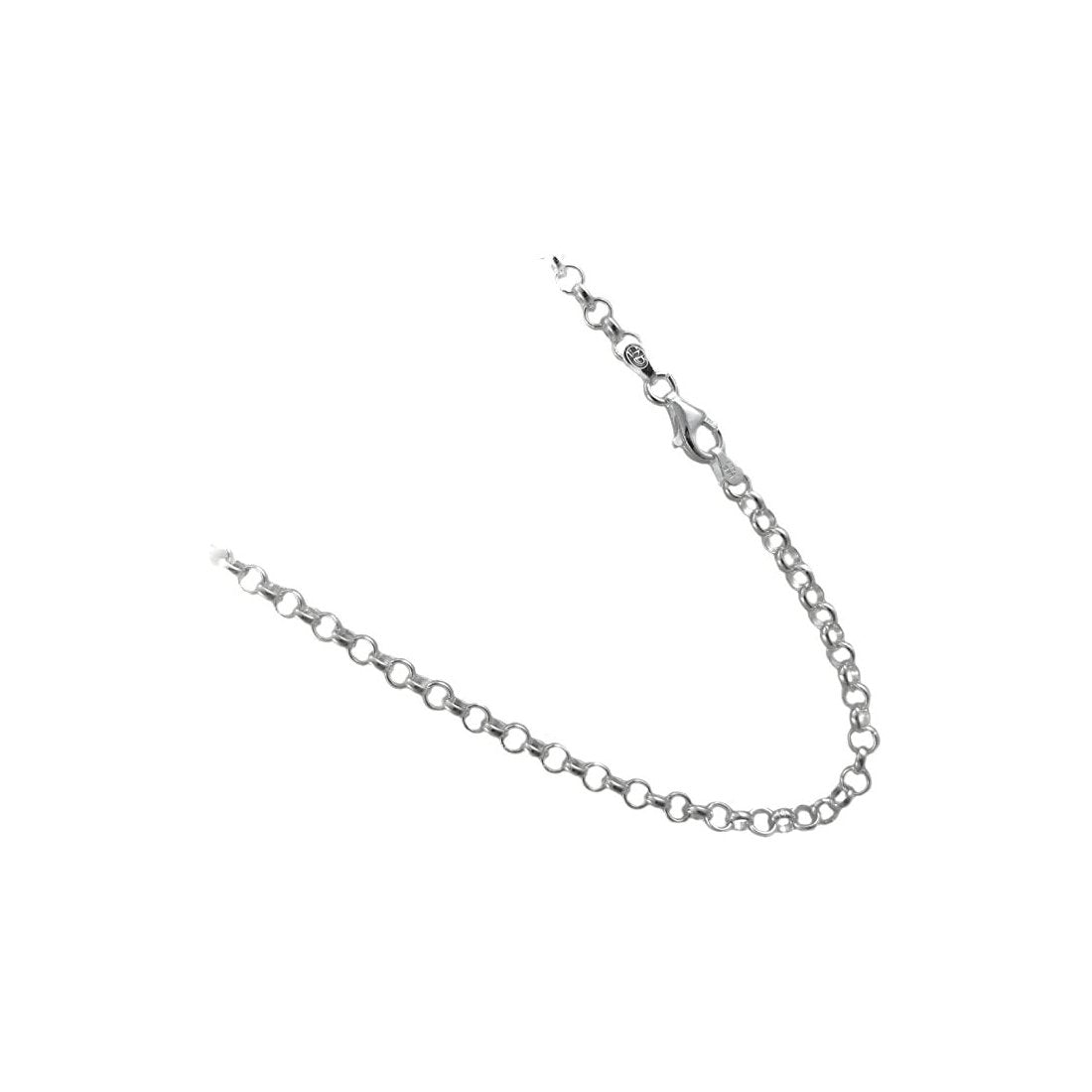 3.7MM Rolo Chain .925 Solid Sterling Silver Necklace - 7 to 24 Inches Adjustable Length for Women & Men - Perfect for Layering, Gifting & Everyday Wear