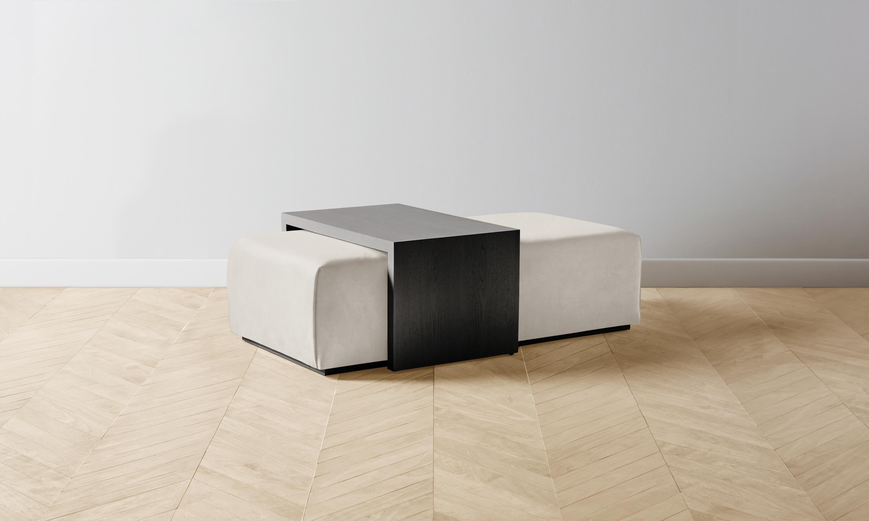 The Bowery Ottoman - Premium Nubuck Leather Sail Design for Living Room, Bedroom & Office - Stylish Footrest & Extra Seating