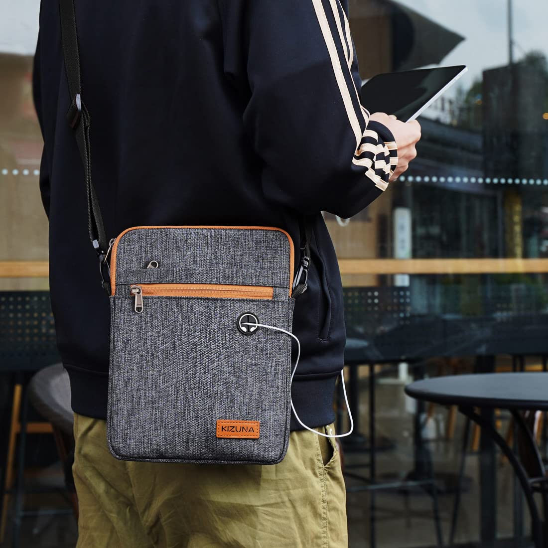 **KIZUNA 10 Inch Tablet Sleeve - Water Resistant Shoulder Messenger Laptop Bag for 9.7
