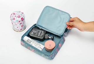 KARMBHUVI Travel Portable Cosmetic Makeup Organizer Case - Waterproof Toiletry Bag for Women | Perfect for Travel, Gym & Daily Use