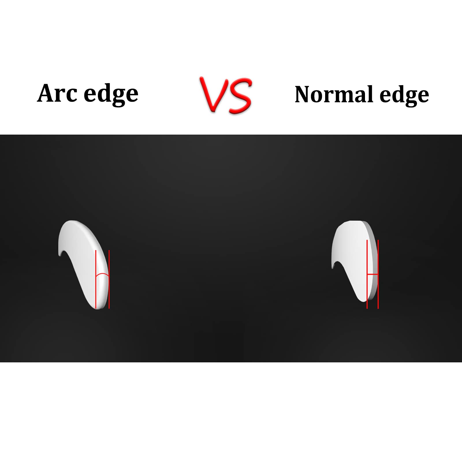 Logitech G903 Mouse Feet Replacement - 0.8mm Thick Smooth Glide PTFE Skates with Rounded Curved Edges for Gaming (White) | Perfect for FPS, MOBA and Esports Gaming