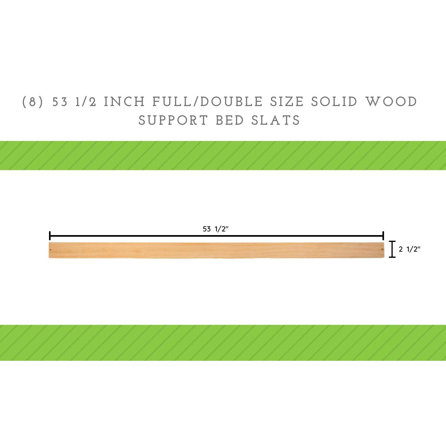 8-Piece CC Kits Solid Wood Bed Slats - 53.5