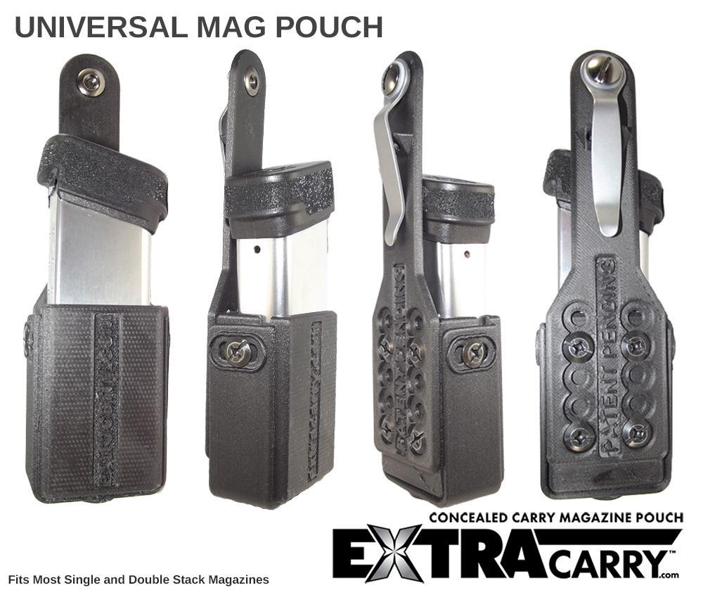 ExtraCarry Concealed Mag Holder - Large 45 ACP Version | Universal Pistol Magazine Pouch for CCW, Range Training & Tactical Use