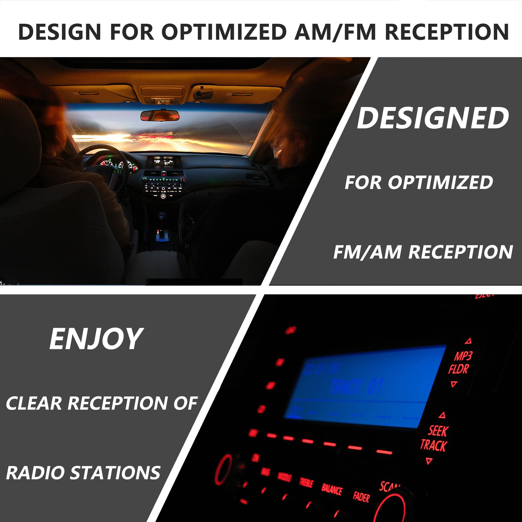 Anina 4.7 Inch Aluminum Alloy Car Radio Antenna Mast Replacement for 2009-2019 Dodge Ram 1500 - Enhanced FM/AM Reception for Truck & Off-Road Adventures