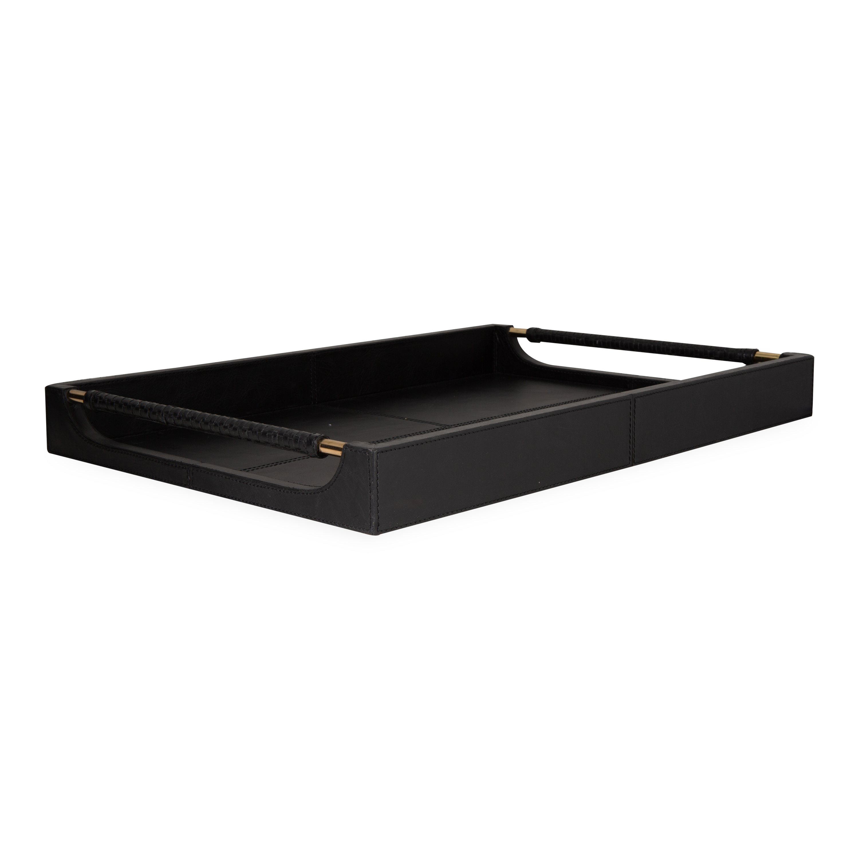 Lenora Genuine Leather Serving Tray - Elegant Home Decor for Dining, Coffee Table, Vanity & Office Organization | Perfect for Entertaining, Jewelry Display & Desk Accessories