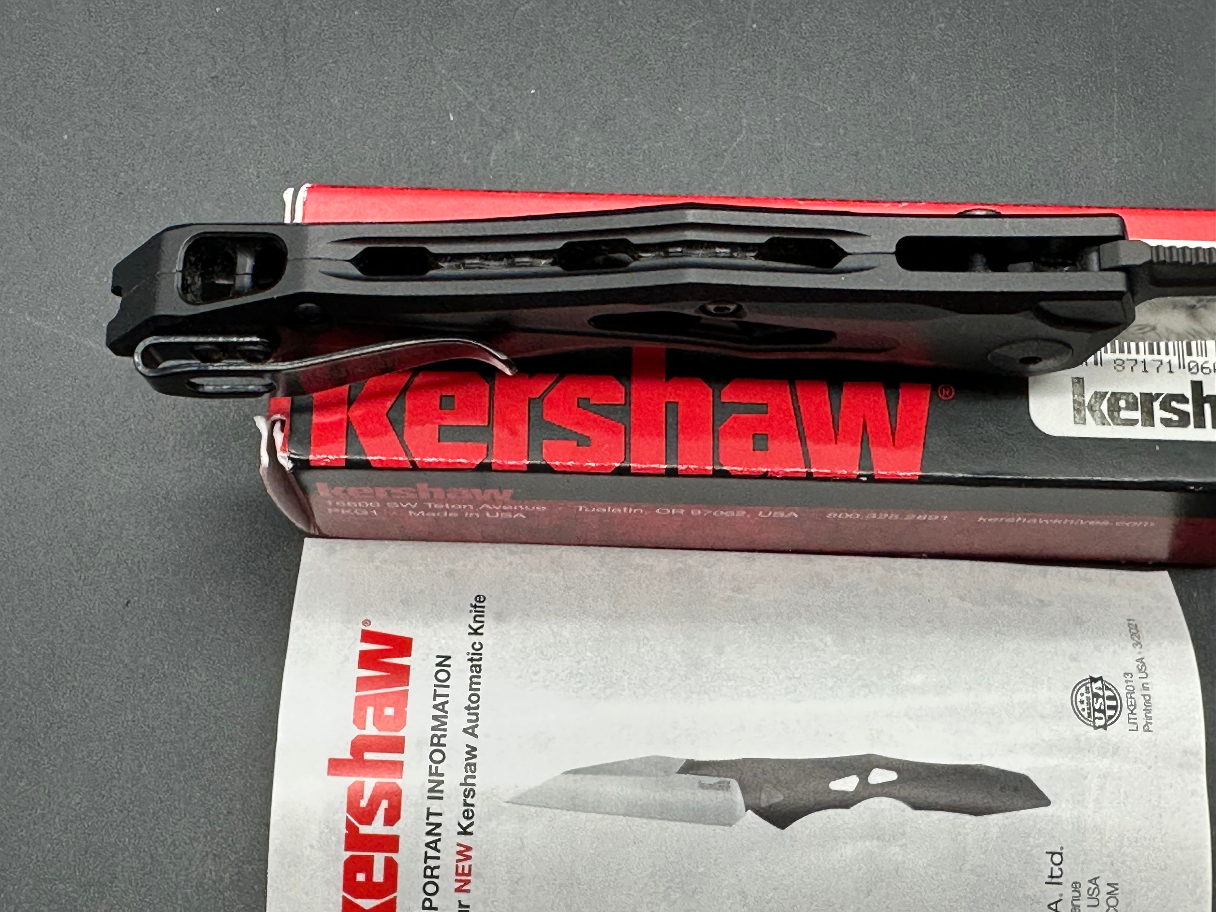 Kershaw Launch 13 Automatic Knife - Black Two-Tone 3.5