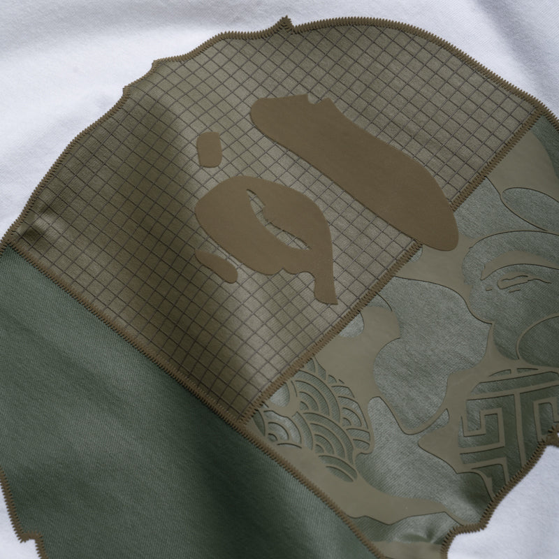 BAPE A Rising Bape T-Shirt for Men - White Cotton Streetwear Tee for Casual Wear & Urban Fashion