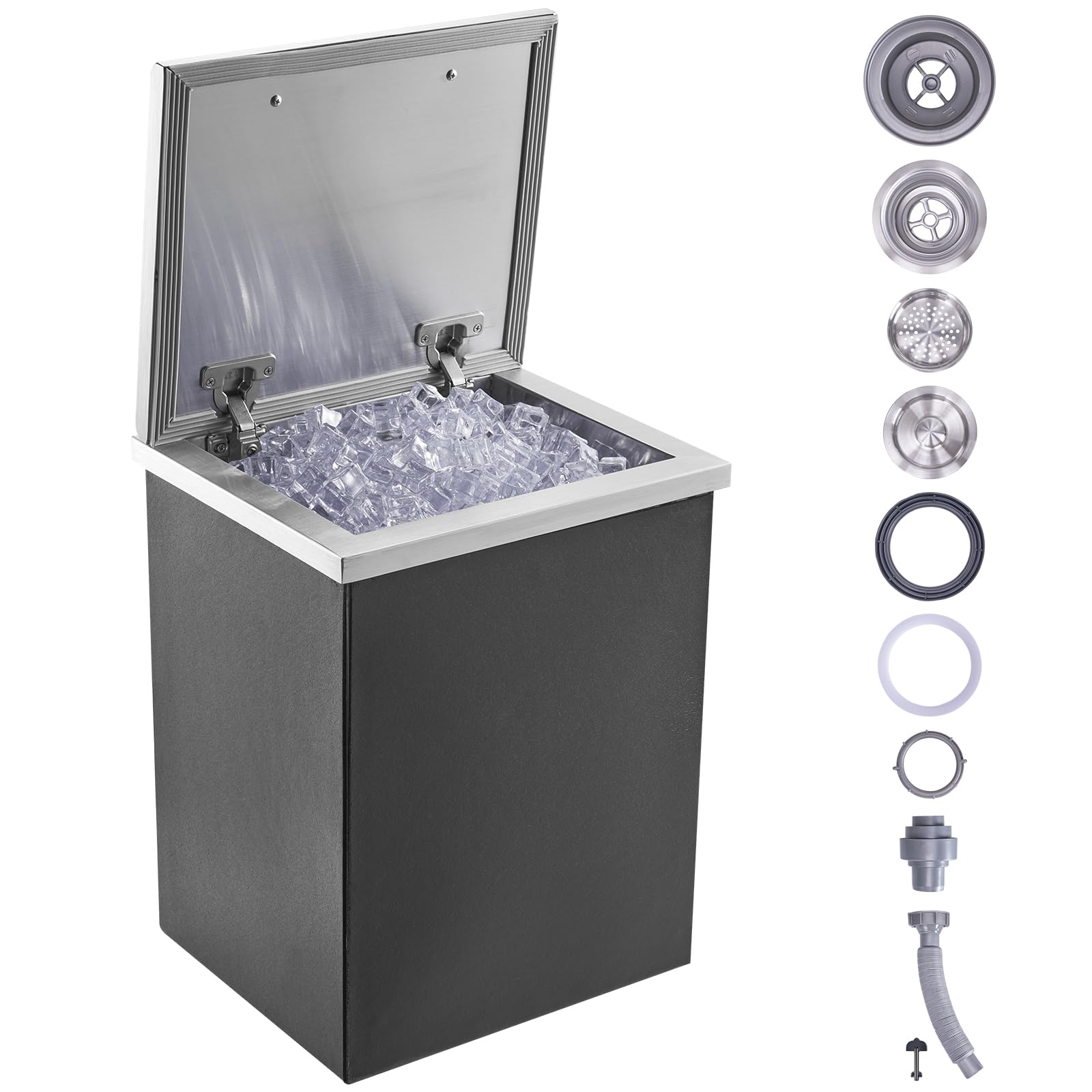 VEVOR 40 Quart Stainless Steel Drop-In Ice Chest Cooler - 14