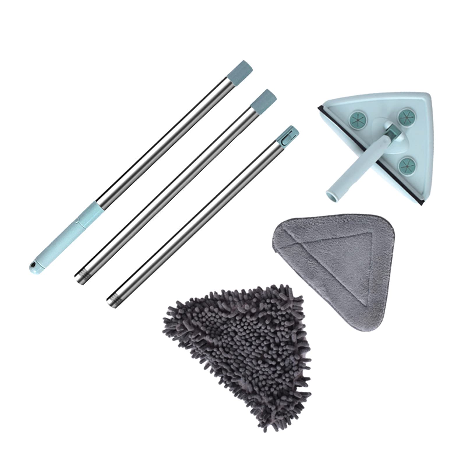 25cm Extendable Multi-Surface Cleaning Mop for Walls, Ceilings & Glass - Heavy Duty Scraper for Household & Commercial Use - Perfect for Kitchen, Bathroom & Office Cleaning
