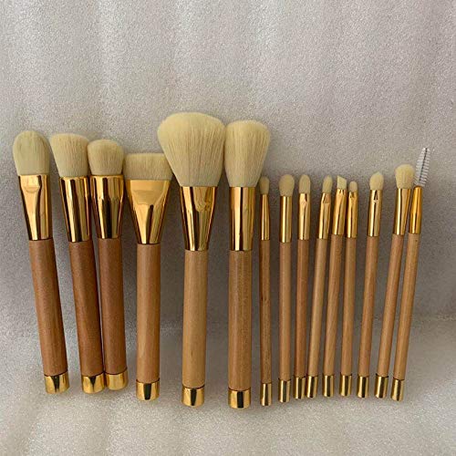 15-Piece Professional Makeup Brush Set - Soft Synthetic Bristles for Powder, Eyeshadow, Eyebrow & Lip - Wooden Handle Cosmetic Tools Kit for Flawless Makeup Application (Ideal for Daily Use, Travel & Professional Makeup Artists)