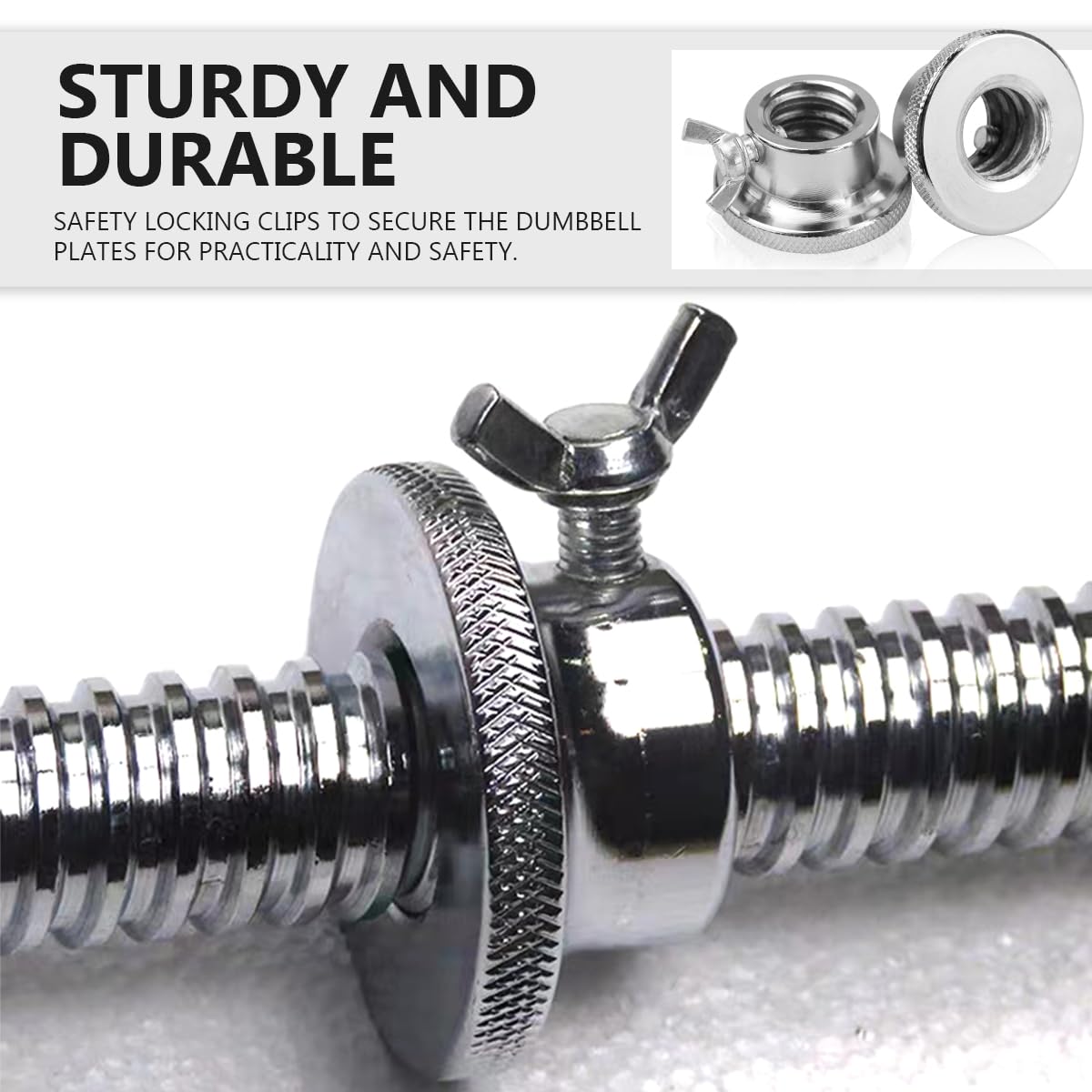 2PCS Nut Anti-Slip 25mm Barbell Collars - Gym & Home Workout