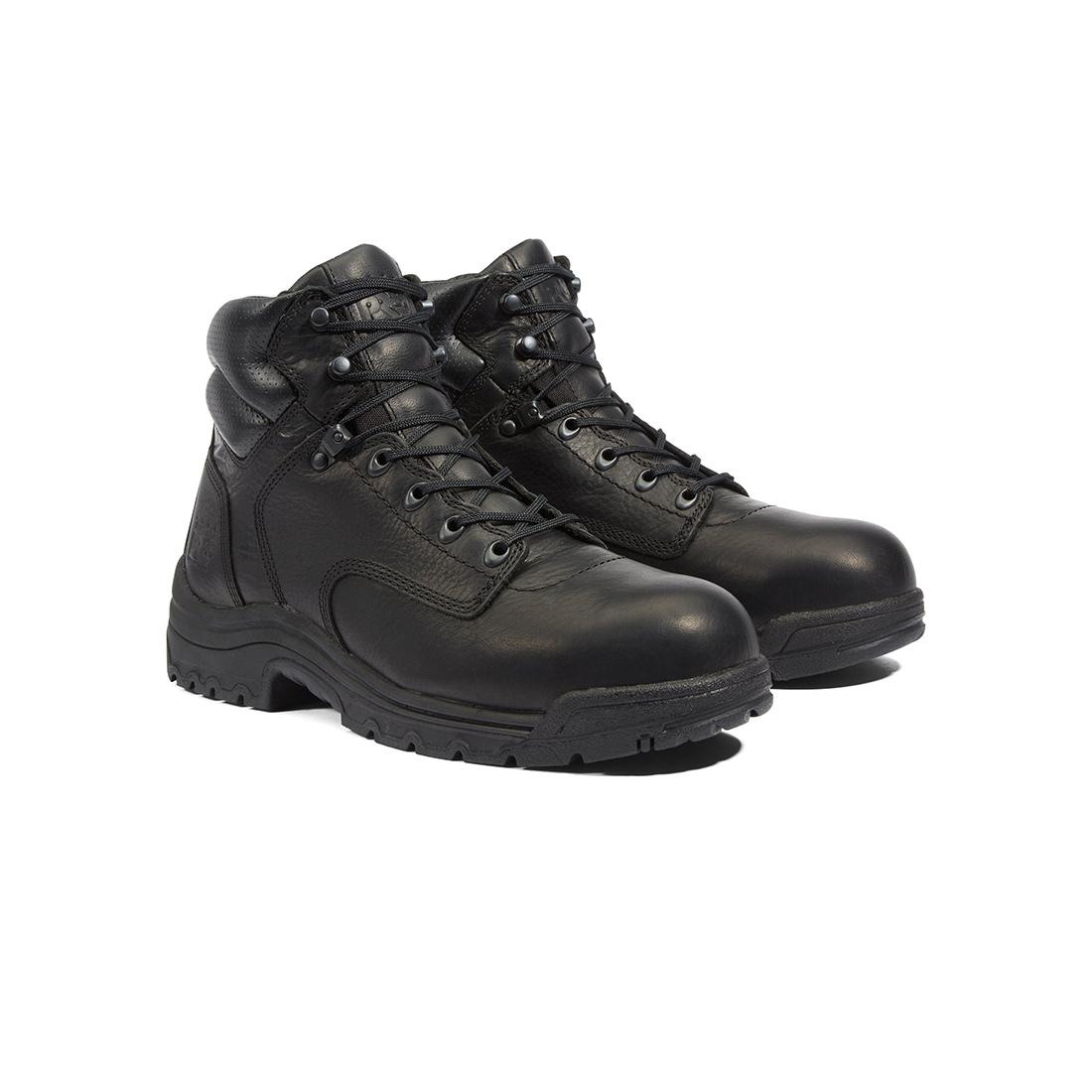 Titan® 6 Inch Alloy Steel Toe Work Boots for Men - Black Safety Shoes for Construction, Warehouse & Industrial Work