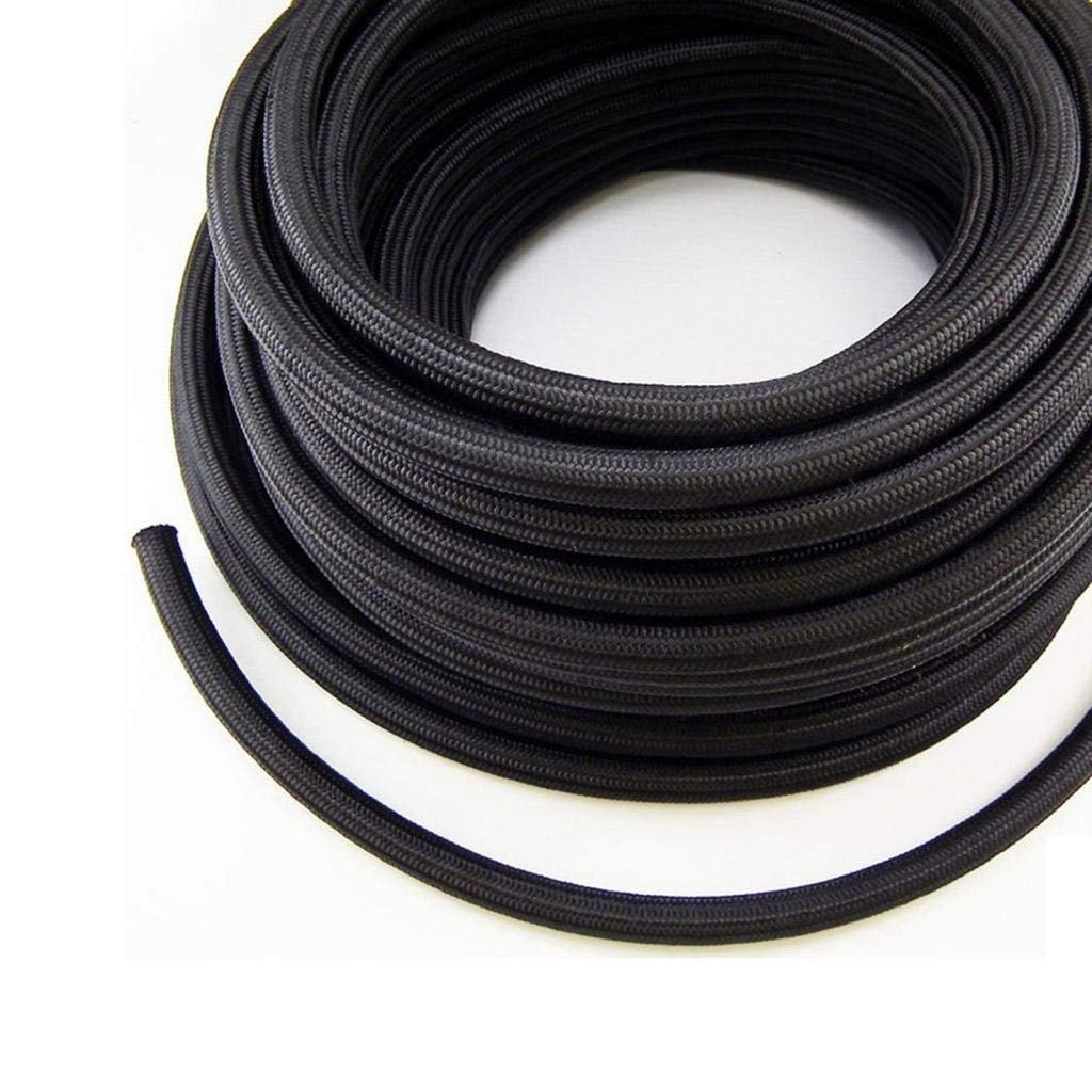 6AN 10ft Stainless Steel Braided Fuel Hose - Gas & Oil Line for Automotive Use