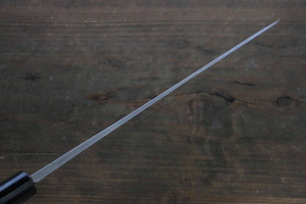Premium Seisuke Blue Steel No.2 Nashiji Gyuto 210mm Japanese Chef Knife with Chestnut Handle - Perfect for Sushi, Meat Cutting & Professional Kitchen Use